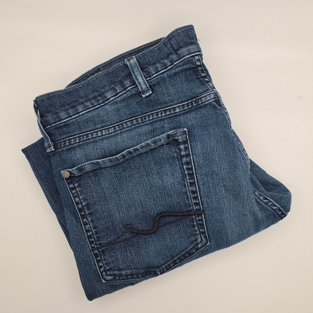 7 For All Mankind Jeans Mens 36x31 Slimmy Blue Stretch Casual Office Business